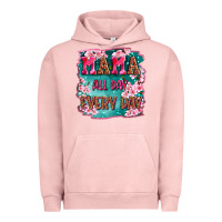 Pigment Salmon mama all day everyday Urban Hoodie - LillyAllenDesigns