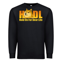 Black hodl hold on for dear life dogecoin Premium Sweatshirt - Jasminsmagicworld