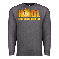 Charcoal Heather hodl hold on for dear life dogecoin Premium Sweatshirt - Jasminsmagicworld