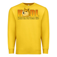 Hodl Hold On For Dear Life Dogecoin Premium Sweatshirt | Teevron