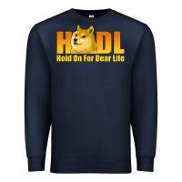 Navy hodl hold on for dear life dogecoin Premium Sweatshirt - Jasminsmagicworld