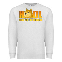 Oatmeal Heather hodl hold on for dear life dogecoin Premium Sweatshirt - Jasminsmagicworld