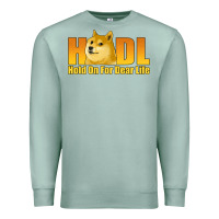 Seafoam hodl hold on for dear life dogecoin Premium Sweatshirt - Jasminsmagicworld