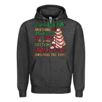 Charcoal Heather sketchy stuff for some christmas tree cakes Zipper Hoodie - JahusDesignShop