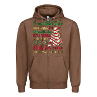 Chestnut sketchy stuff for some christmas tree cakes Zipper Hoodie - JahusDesignShop