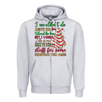 Heather Grey sketchy stuff for some christmas tree cakes Zipper Hoodie - JahusDesignShop