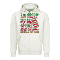 Oatmeal Heather sketchy stuff for some christmas tree cakes Zipper Hoodie - JahusDesignShop