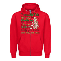 Red sketchy stuff for some christmas tree cakes Zipper Hoodie - JahusDesignShop