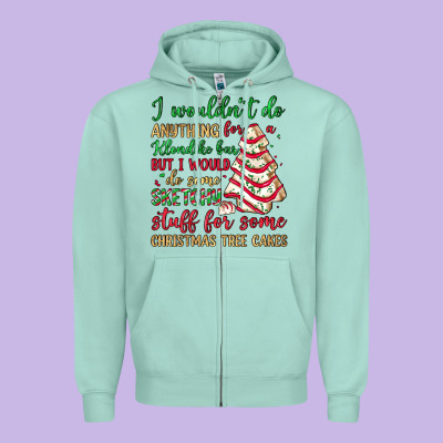 Sketchy Stuff For Some Christmas Tree Cakes Zipper Hoodie Designed By Jahusdesignshop
