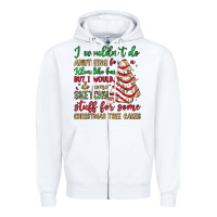 White sketchy stuff for some christmas tree cakes Zipper Hoodie - JahusDesignShop