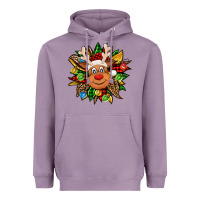 Christmas Reindeer Sunflower Heavyweight Hoodie | Teevron