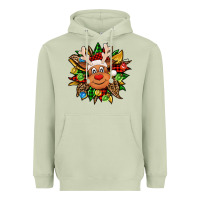 Matcha Christmas reindeer sunflower Heavyweight Hoodie - Jasminsmagicworld