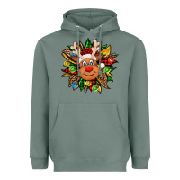 Sage Christmas reindeer sunflower Heavyweight Hoodie - Jasminsmagicworld