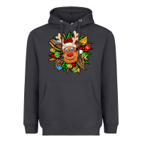 Smoke Christmas reindeer sunflower Heavyweight Hoodie - Jasminsmagicworld