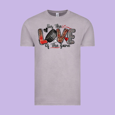 For The Love Of The Game Hockey Vintage Tee Designed By Zillion Design Studio