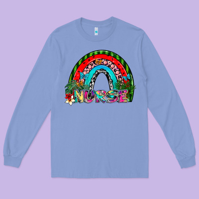 Nurse Long Sleeve Tee Designed By Sublimationcraftshop