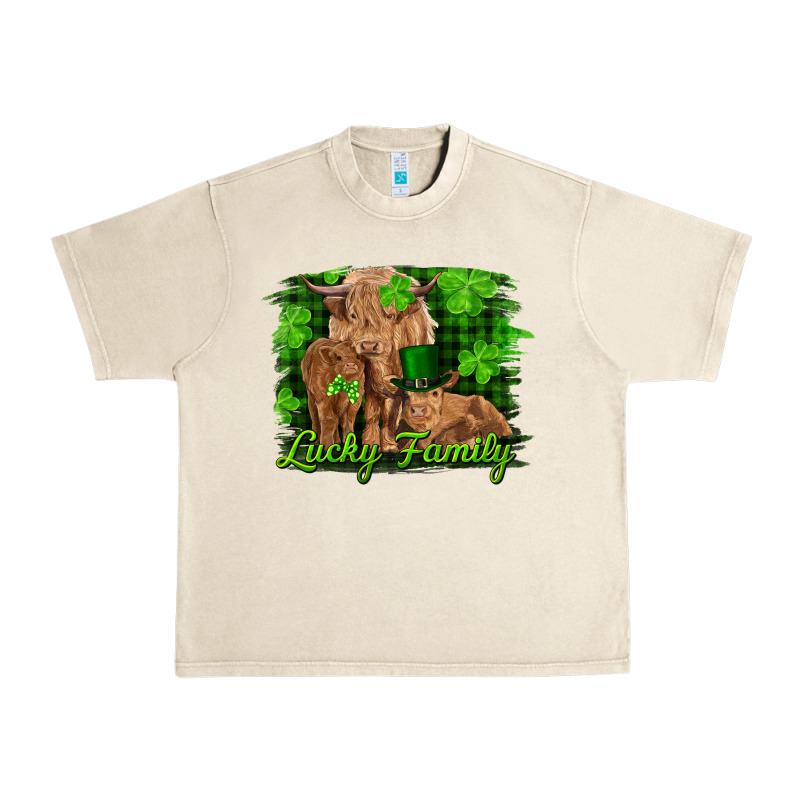 St Patrick's Day Lucky Cow Family Urban Heavy Tee by RanaPortraitStore | Teevron