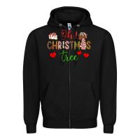 Black oh christmas tree Zipper Hoodie - JahusDesignShop