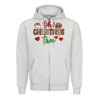 Dove Grey oh christmas tree Zipper Hoodie - JahusDesignShop