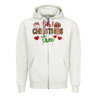 Oatmeal Heather oh christmas tree Zipper Hoodie - JahusDesignShop