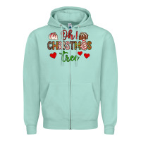 Seafoam oh christmas tree Zipper Hoodie - JahusDesignShop