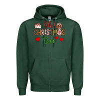 Sports Green oh christmas tree Zipper Hoodie - JahusDesignShop