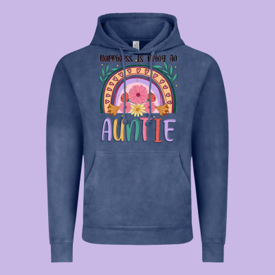 Happiness Is Being An Auntie Vintage Hoodie Designed By Jahusdesignshop