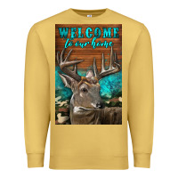 Antique Gold Western Buck Deer Garden Premium Sweatshirt - LillyAllenDesigns
