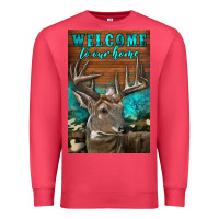 Cardinal Western Buck Deer Garden Premium Sweatshirt - LillyAllenDesigns