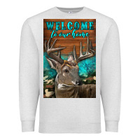 Oatmeal Heather Western Buck Deer Garden Premium Sweatshirt - LillyAllenDesigns