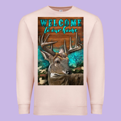 Western Buck Deer Garden Premium Sweatshirt Designed By Lillyallendesigns