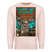 Pale Pink Western Buck Deer Garden Premium Sweatshirt - LillyAllenDesigns
