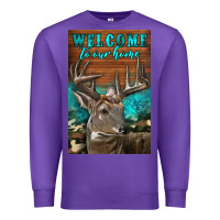 Purple Western Buck Deer Garden Premium Sweatshirt - LillyAllenDesigns