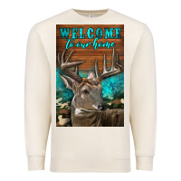 Sandshell Western Buck Deer Garden Premium Sweatshirt - LillyAllenDesigns
