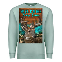 Seafoam Western Buck Deer Garden Premium Sweatshirt - LillyAllenDesigns