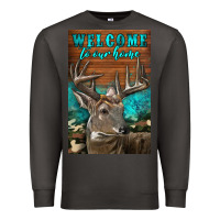 Smoke Western Buck Deer Garden Premium Sweatshirt - LillyAllenDesigns