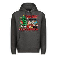 Charcoal Heather rockin around the classroom Premium Hoodie - MaliasSmallBusiness