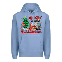 Colony Blue rockin around the classroom Premium Hoodie - MaliasSmallBusiness