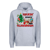 Heather Grey rockin around the classroom Premium Hoodie - MaliasSmallBusiness