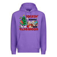 Purple rockin around the classroom Premium Hoodie - MaliasSmallBusiness