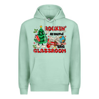 Seafoam rockin around the classroom Premium Hoodie - MaliasSmallBusiness
