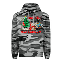 Slate Camo rockin around the classroom Premium Hoodie - MaliasSmallBusiness