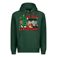 Sports Green rockin around the classroom Premium Hoodie - MaliasSmallBusiness