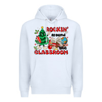 White rockin around the classroom Premium Hoodie - MaliasSmallBusiness
