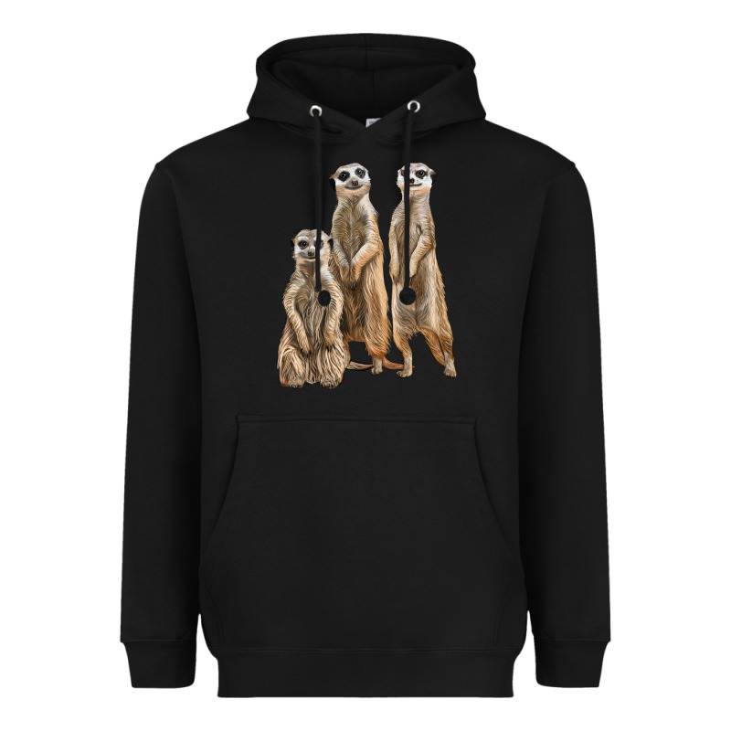 3 Meerkat Heavyweight Hoodie by LillyAllenDesigns | Teevron