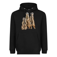 Black 3 meerkat Heavyweight Hoodie - LillyAllenDesigns
