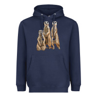 Navy 3 meerkat Heavyweight Hoodie - LillyAllenDesigns