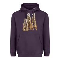 Plum 3 meerkat Heavyweight Hoodie - LillyAllenDesigns