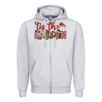 Heather Grey tis the season american football little debbie tree cakes Zipper Hoodie - JahusDesignShop
