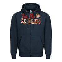 Navy tis the season american football little debbie tree cakes Zipper Hoodie - JahusDesignShop